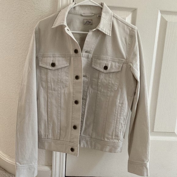 NWT J. Crew W&B Canvas Trucker Jacket in Mens XS - Picture 1 of 6
